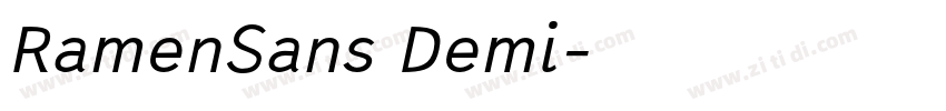 RamenSans Demi字体转换
